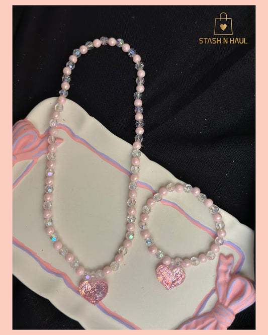 GIRLS' NECKLACE & BRACELET SET