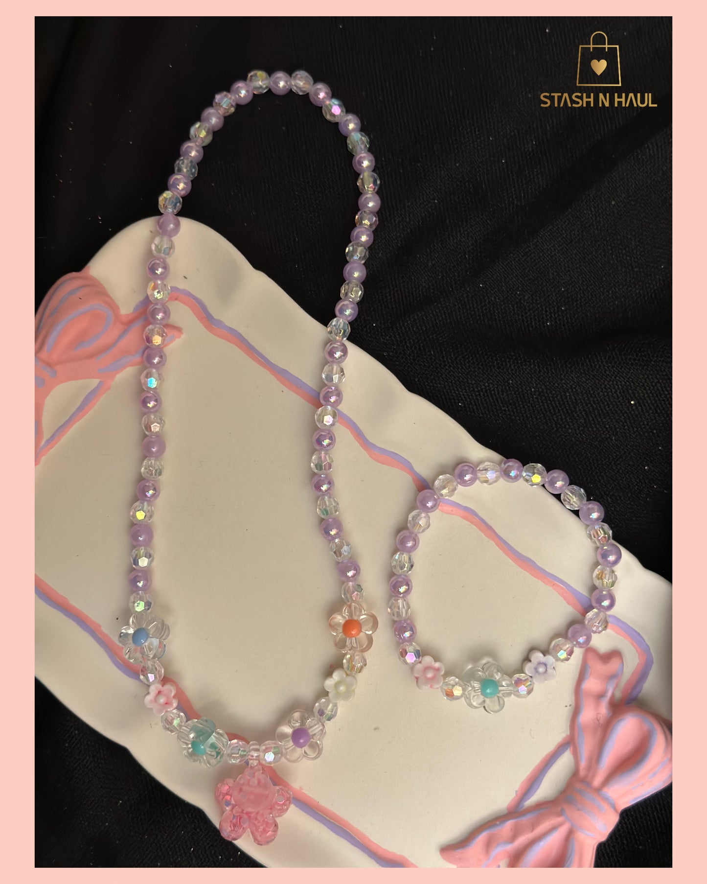 GIRLS' NECKLACE & BRACELET SET
