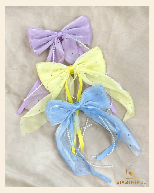 MESH BOWKNOT CLIPS