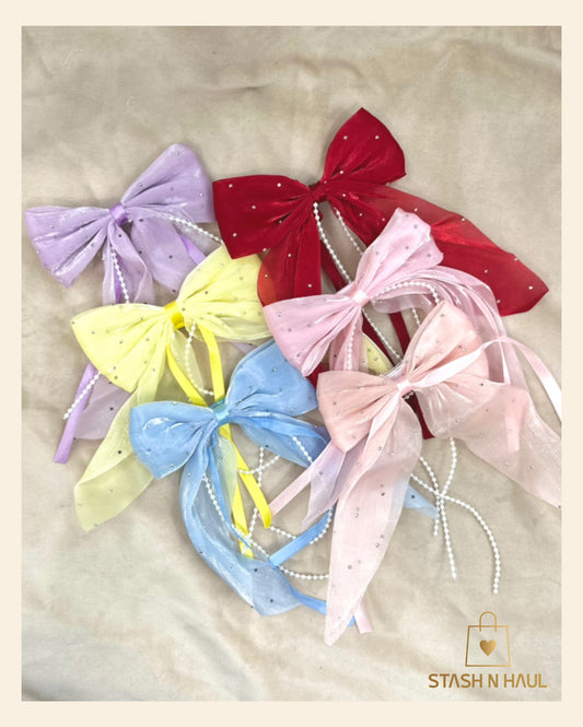 MESH BOWKNOT CLIPS