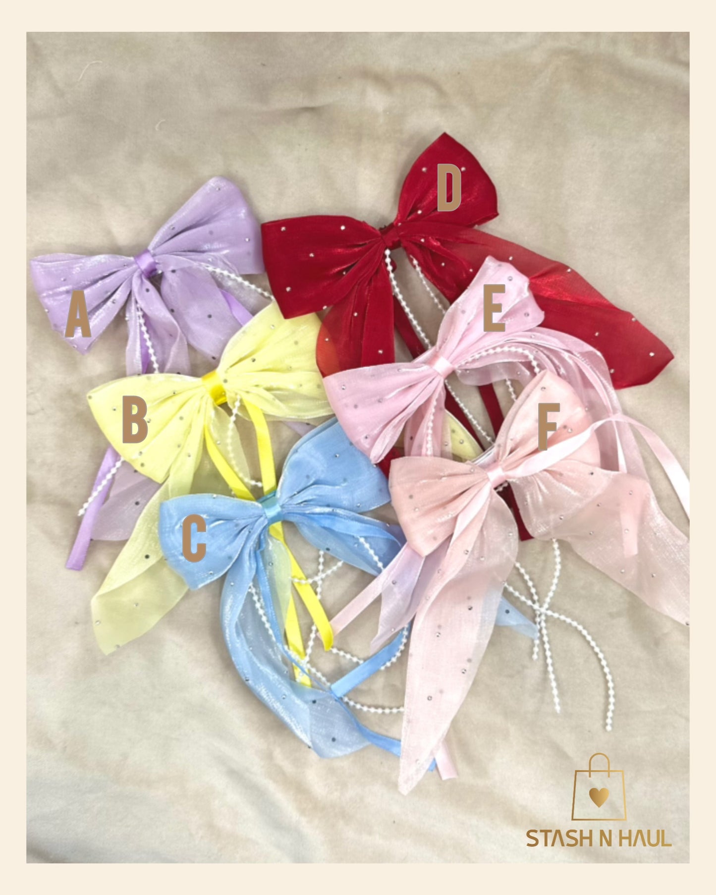 MESH BOWKNOT CLIPS