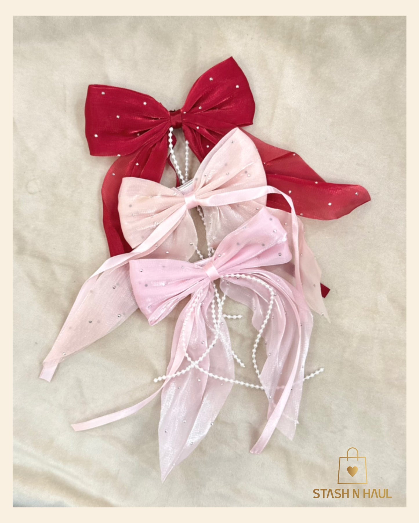 MESH BOWKNOT CLIPS