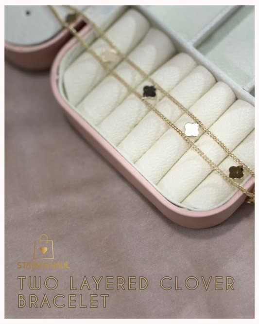 TWO LAYERED CLOVER BRACELET